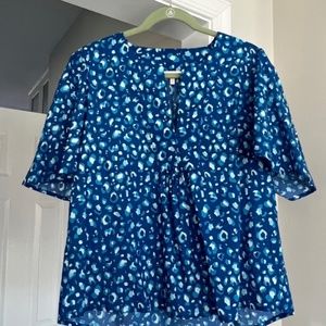 Jude Connally Jenny Top Cotton Voile - Turquoise - Medium - New